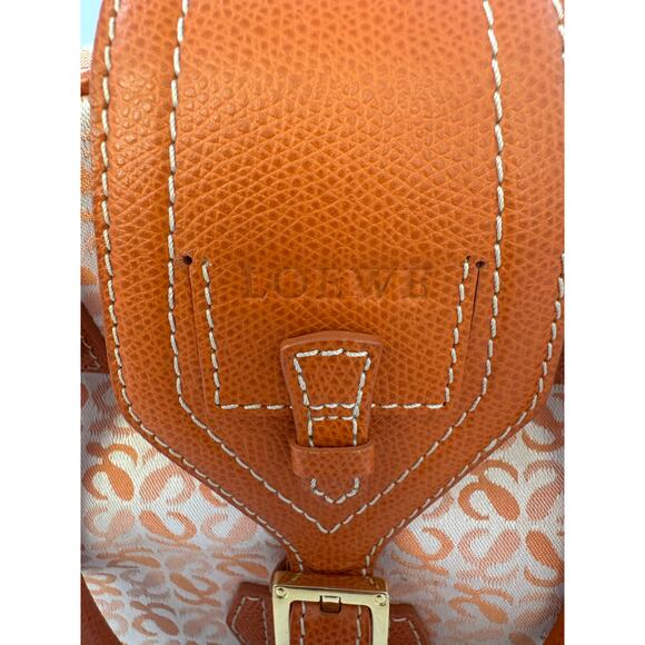 Loewe Orange Anagram Canvas and Leather Boston Bag - Picture 11 of 11